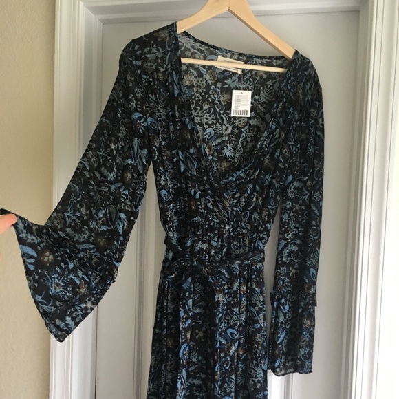 Urban Outfitters Dresses & Skirts - Urban Outfitters blue motif maxi wrap style dress